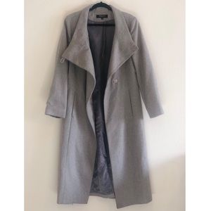 Gray Kenneth Cole Wool Trenchcoat